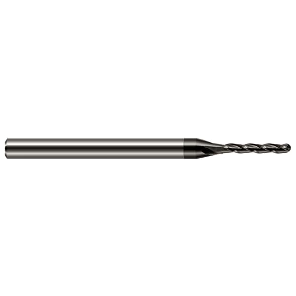 Miniature End Mill - Ball - Long Flute, 0.1250" (1/8), Length of Cut: 5/8"